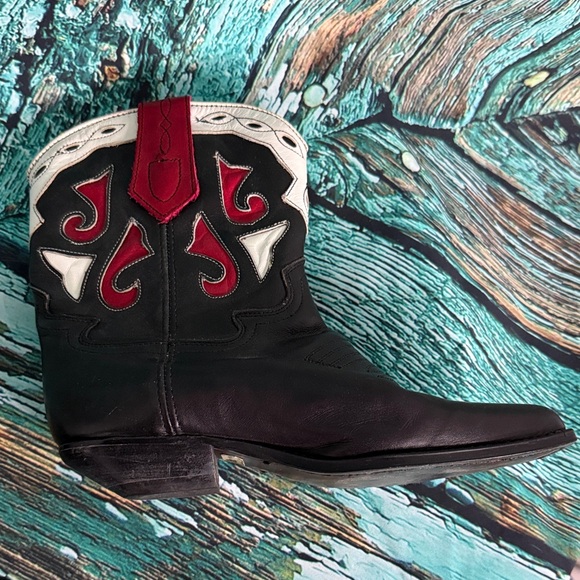 Seychelles Black and Red Western Ankle Boots - Picture 9 of 12